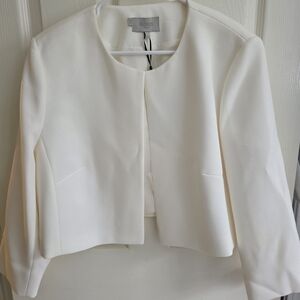 HOBBS London Ivory Elize Cropped Jacket